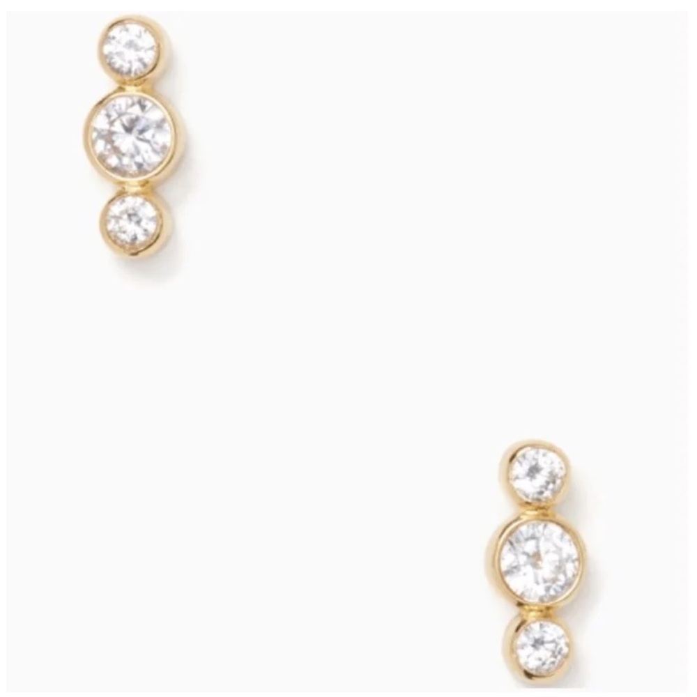 Kate Spade bright ideas round linear stud earrings gold-tone - Picture 1 of 8